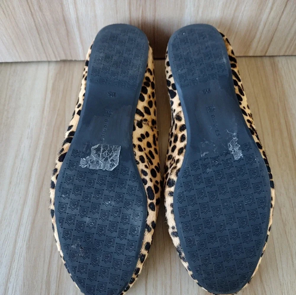 BIRDIES US 10.5 Cheetah Calf Hair The Starling Flats Loafers Shoes Slippers